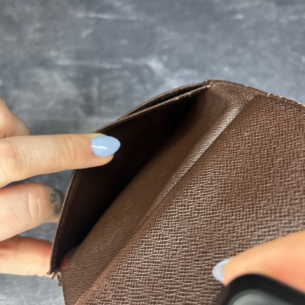 Louis Vuitton Damier Ebene Wallet Coin Purse Bifold Small EUC CODE: CA 1015 - Picture 7 of 10